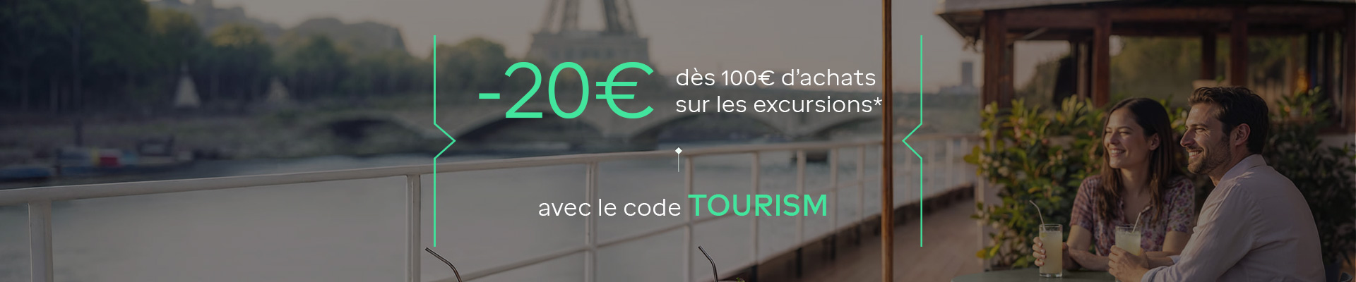 Promo -20€ dès 100€ sur nos excursions avec le code TOURISM