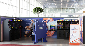 Arcade and gaming space in the airport terminal