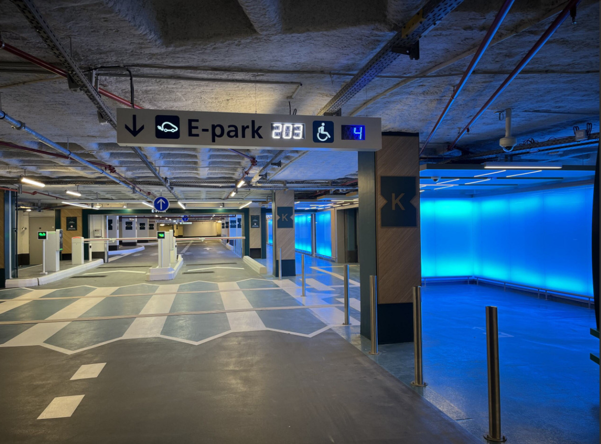 Entrée du parking P2 E-Park